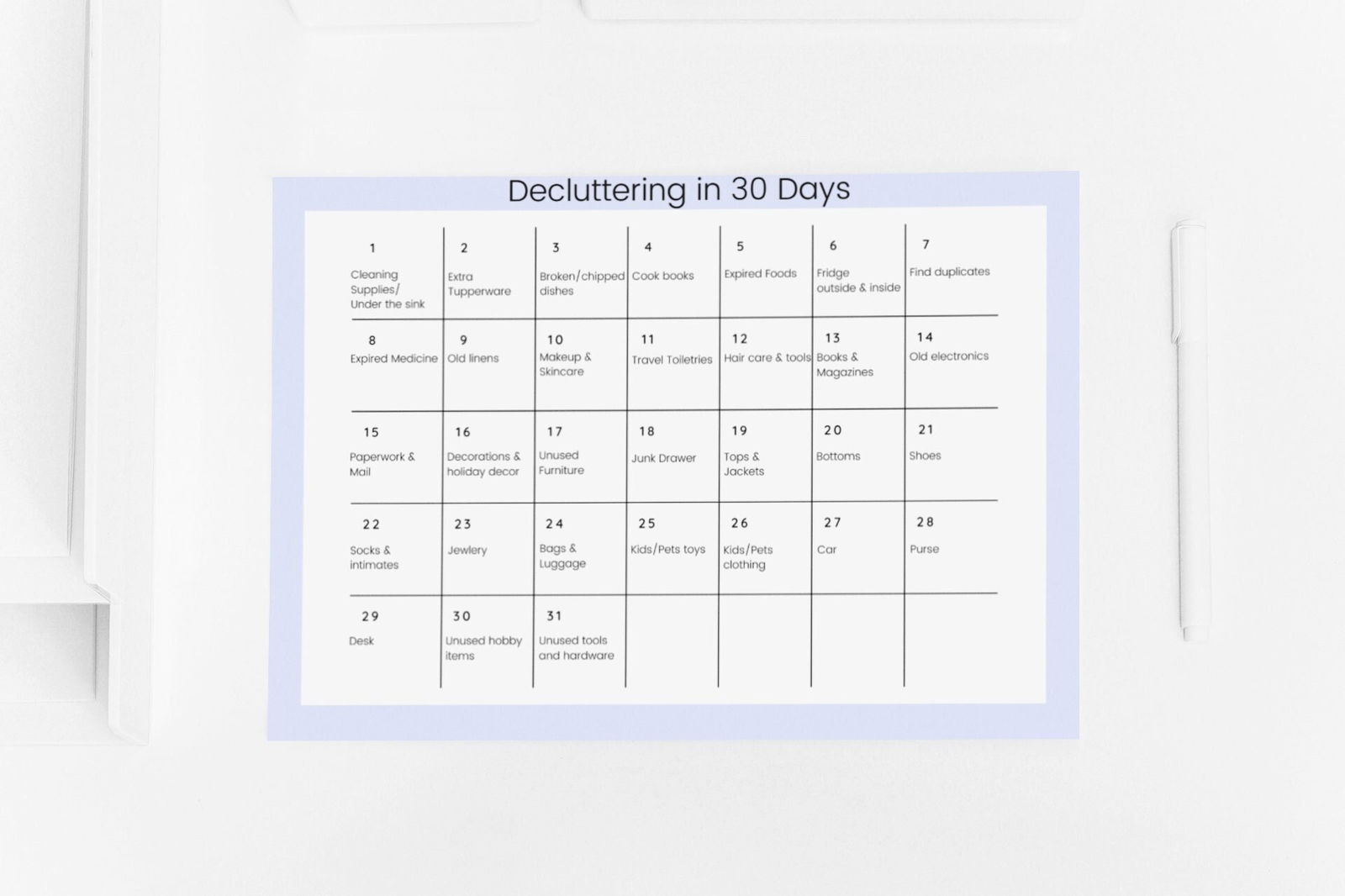 decluttering checklist decluttering checklist